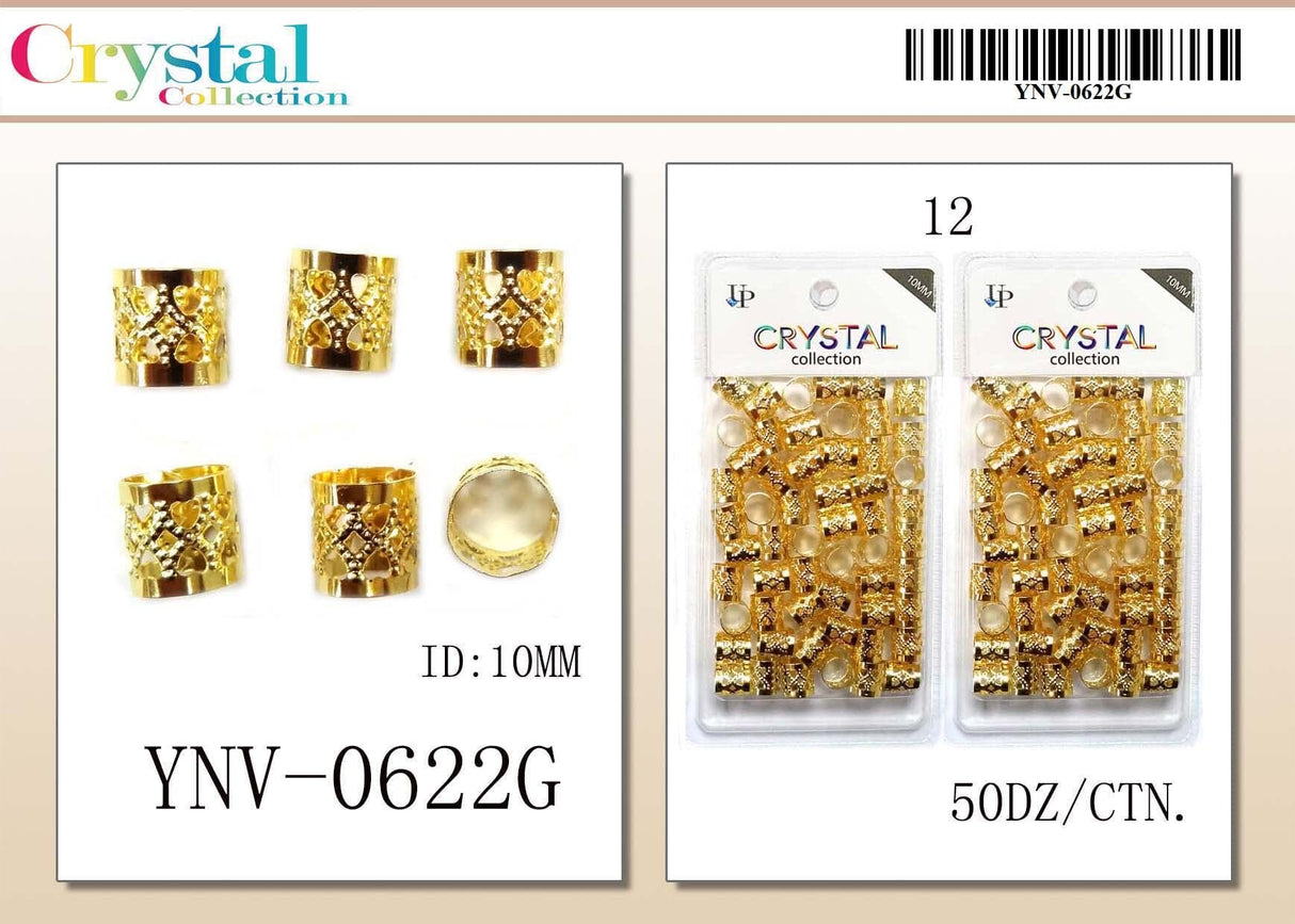 10MM Filigree Braiding Tube #YNV0622G (12PC)