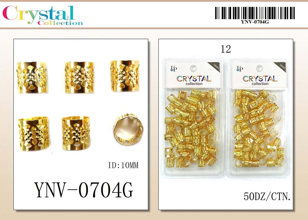 10MM Filigree Braiding Tube #YNV0704G (12PC)