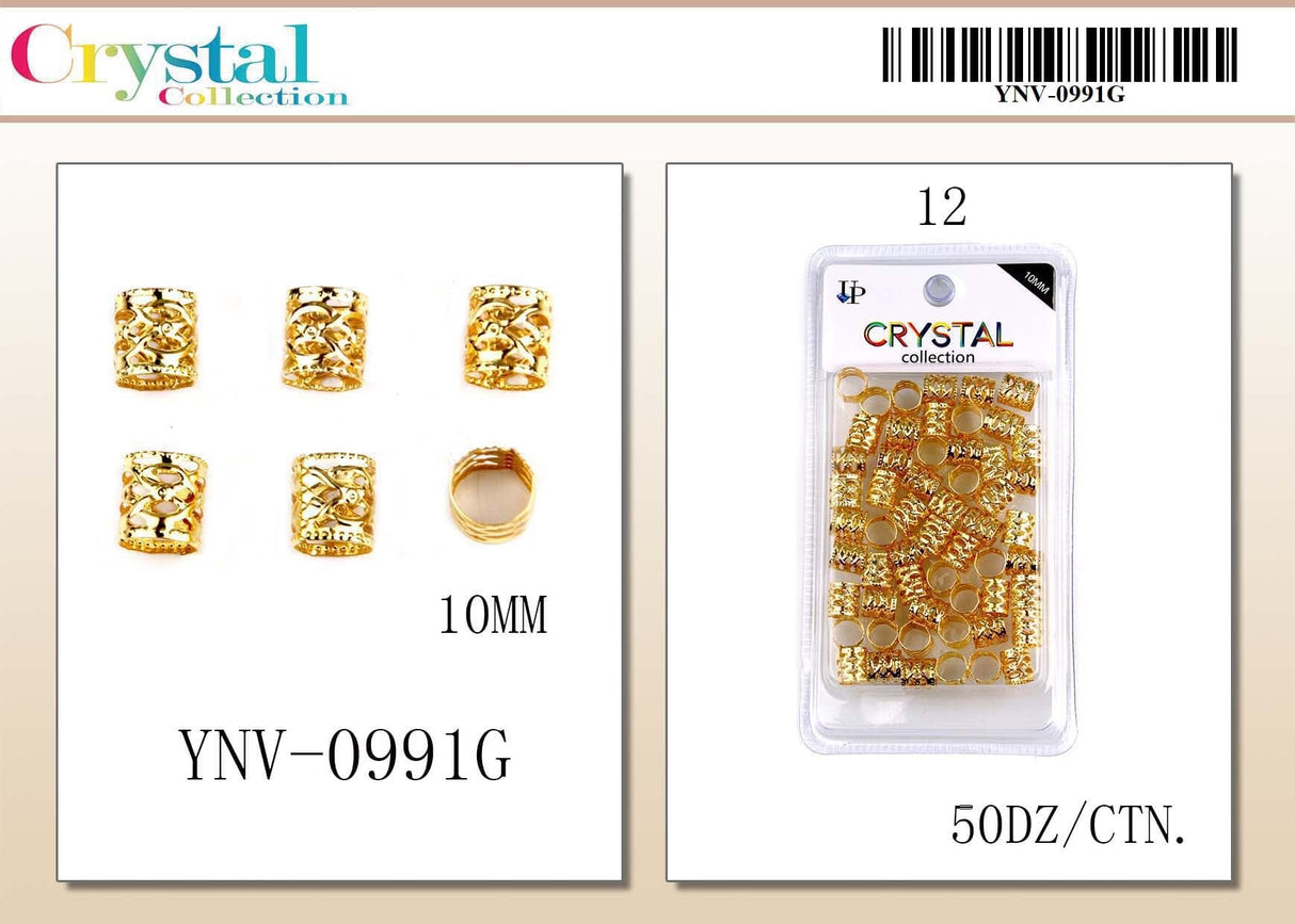 10MM Filigree Braiding Tube #YNV0991G (12PC)