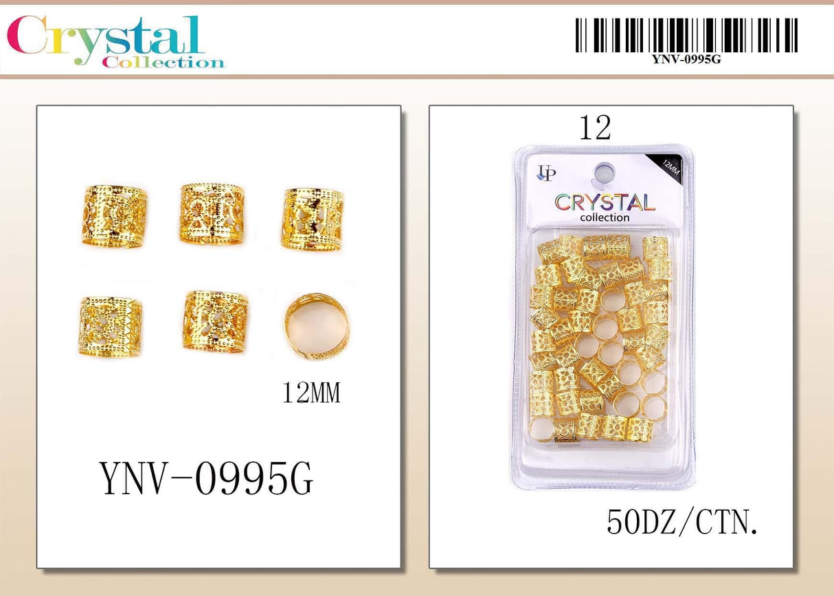 12MM Filigree Braiding Tube #YNV0995G (12PC)