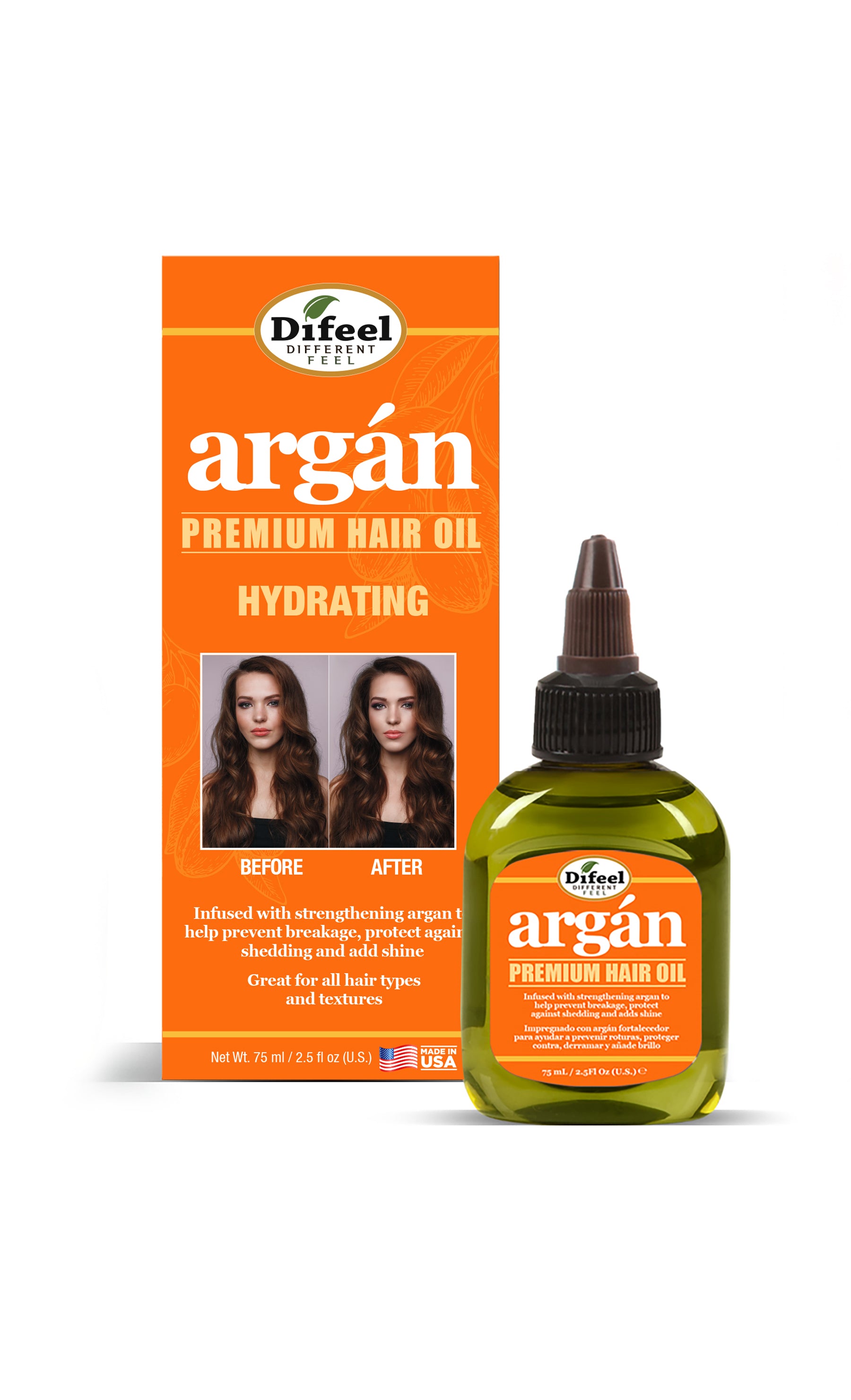 Difeel Argan Hydrating Premium Hair Oil 2.5oz (PC)
