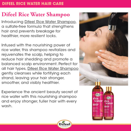 Difeel Rice Water Shampoo 12oz (PC)