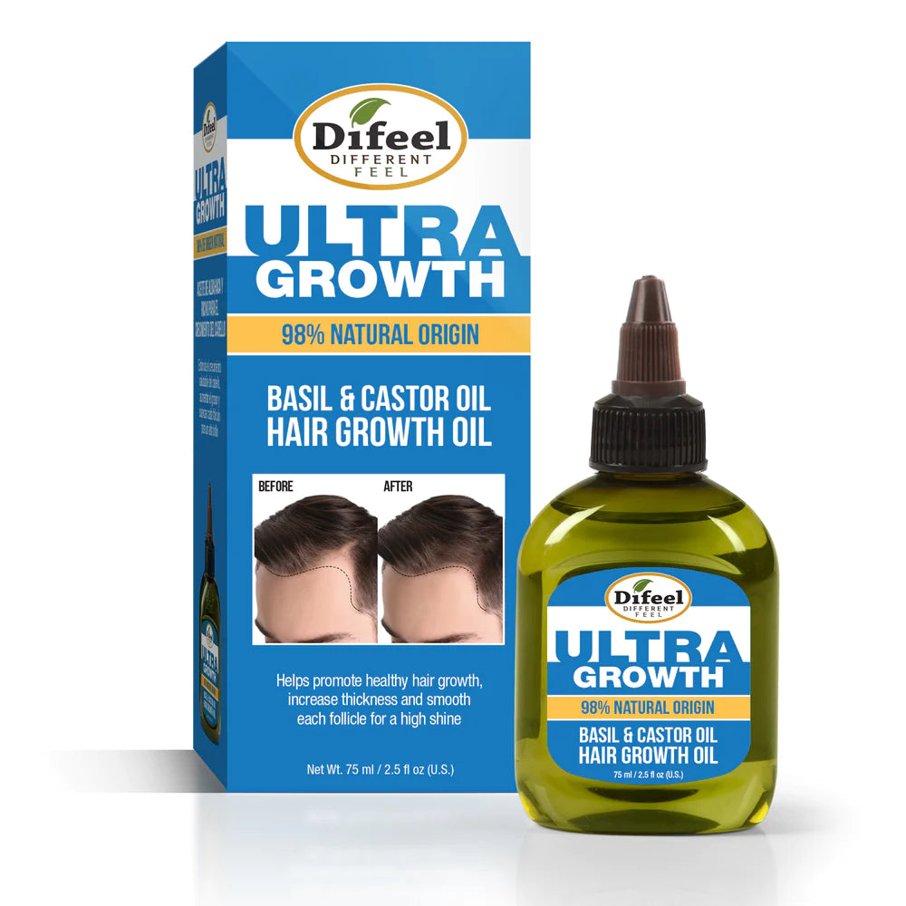 Difeel Mens Ultra Growth Basil & Castor Hair Oil 2.5oz (PC)