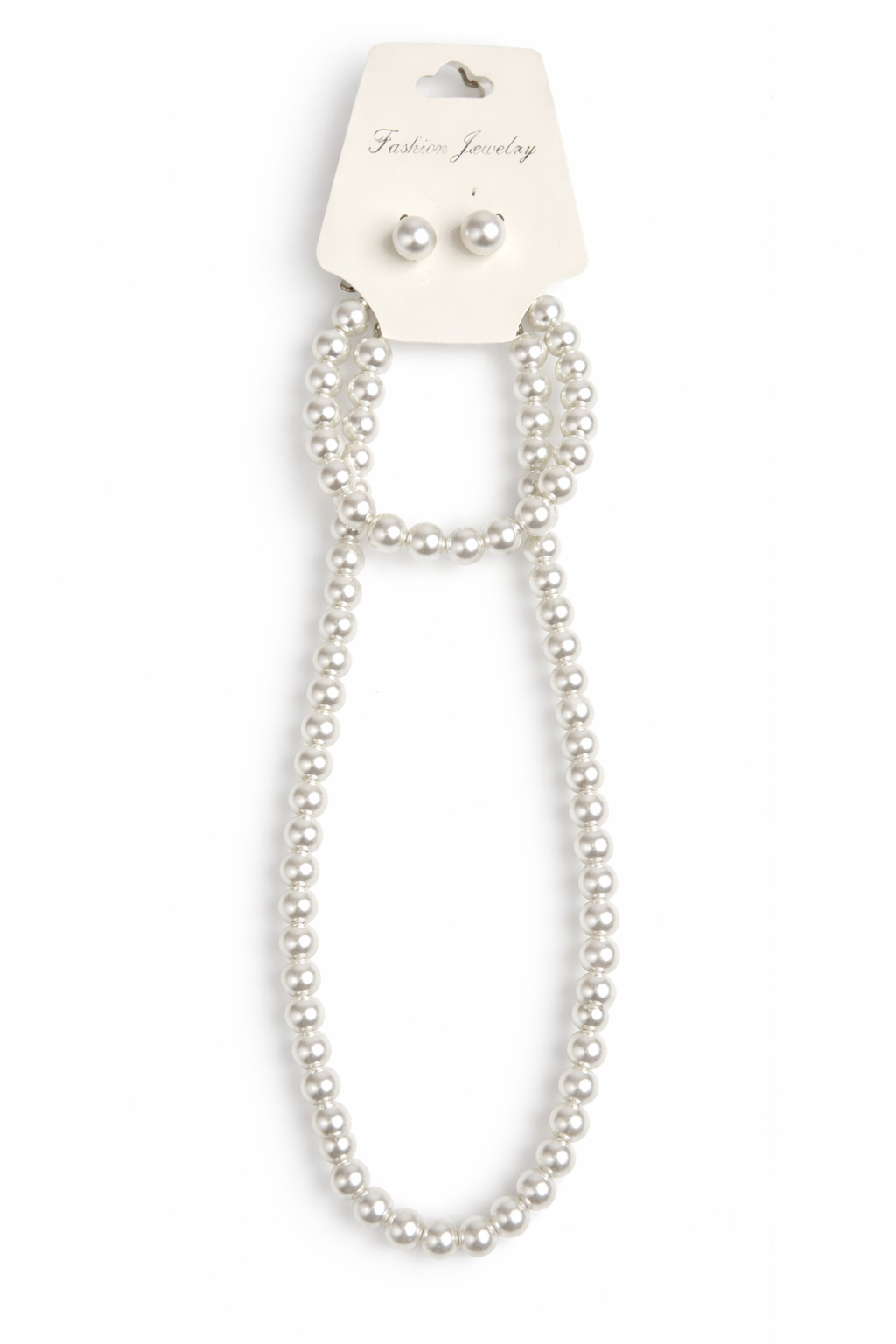 Fashion Small Pearl Dozen Necklace Set #PRL3001WT White (12PC)