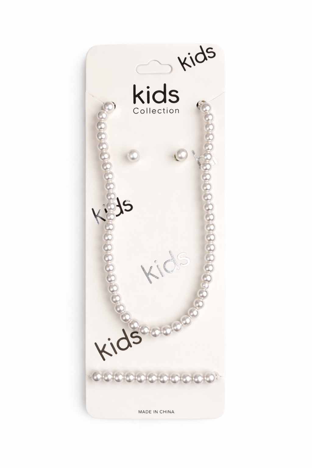 Fashion Kids Necklace Set #PRL4001WT White (12PC)