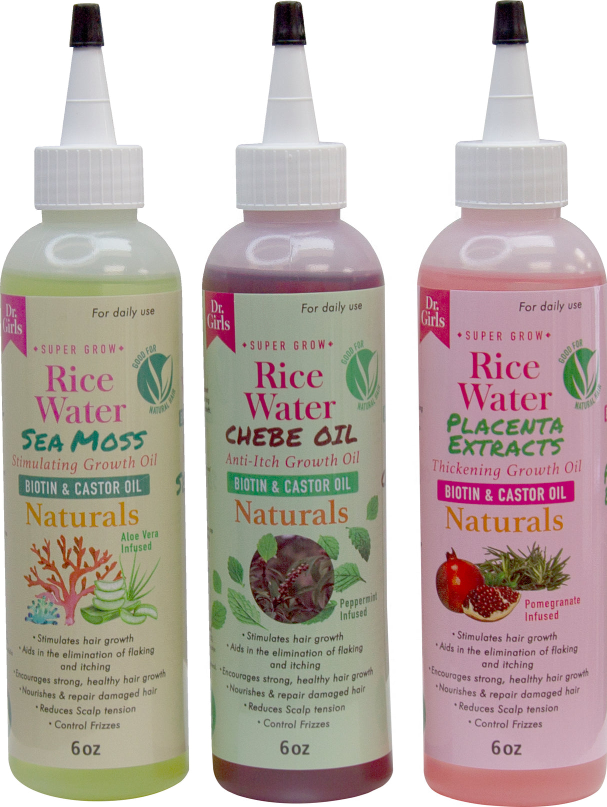 Dr.Girls Rice Water Thickening Growth Oil 6oz (PC)