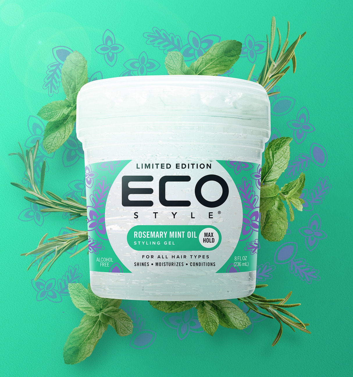 Eco Styling Gel Rosemary Mint Oil 8oz (PC)
