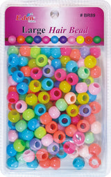 #BR89 Large Round Hair Bead (12PC/BULK)