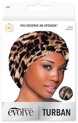 #6021 Evolve Silky Turban Animal Print (6PC)