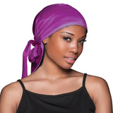 #4409 Evolve Satin Wrap Cap Purple (6PC)
