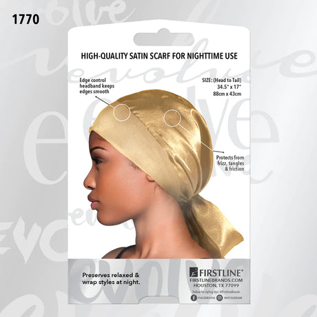 #1770 Evolve Satin Edge Wrap Scarf Champagne (6PC)