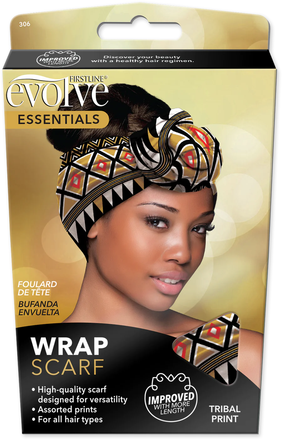 #306 Evolve Wrap Scarf Tribal (6PC)