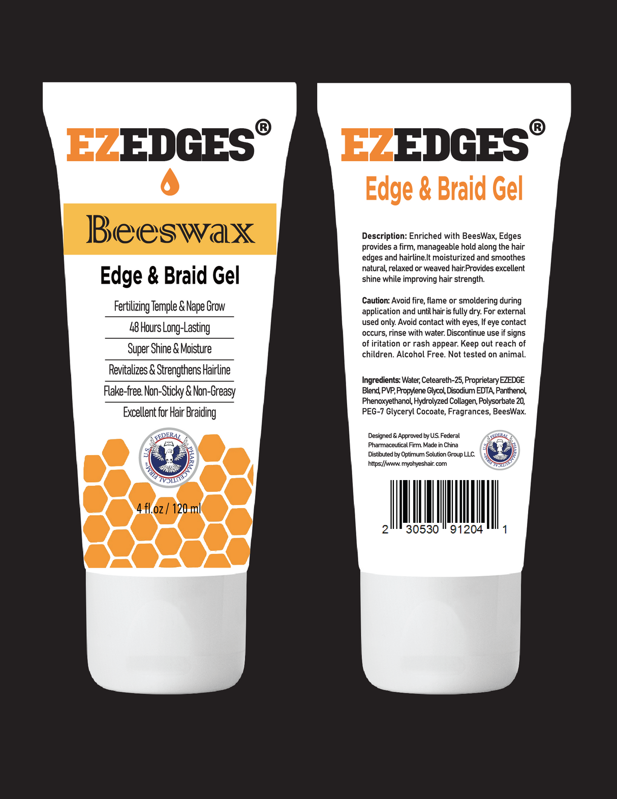 EZEDGES Edge Control Gel Tube 4oz (PC)