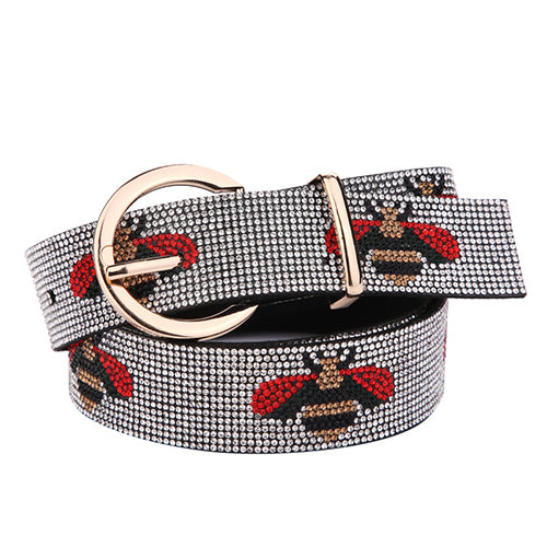 Fashion Rhinestone Bee Belt #LT5089GDSVBEE (PC)