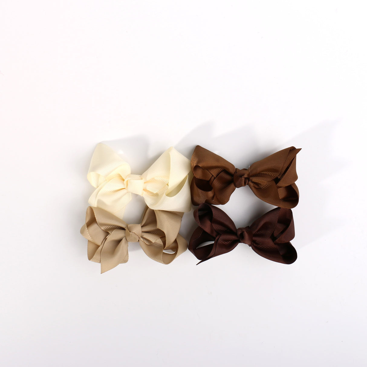 SMALL HAIRBOW BROWN MIX #ELC1364A4 (24PC)