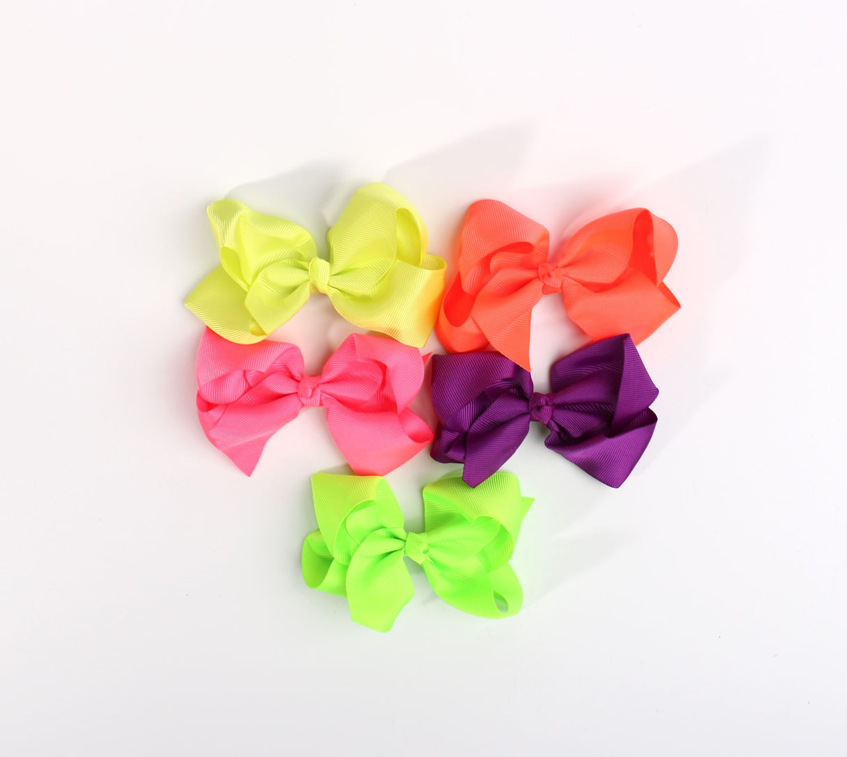 SMALL HAIRBOW NEON MIX #HPN472213X (24PC)