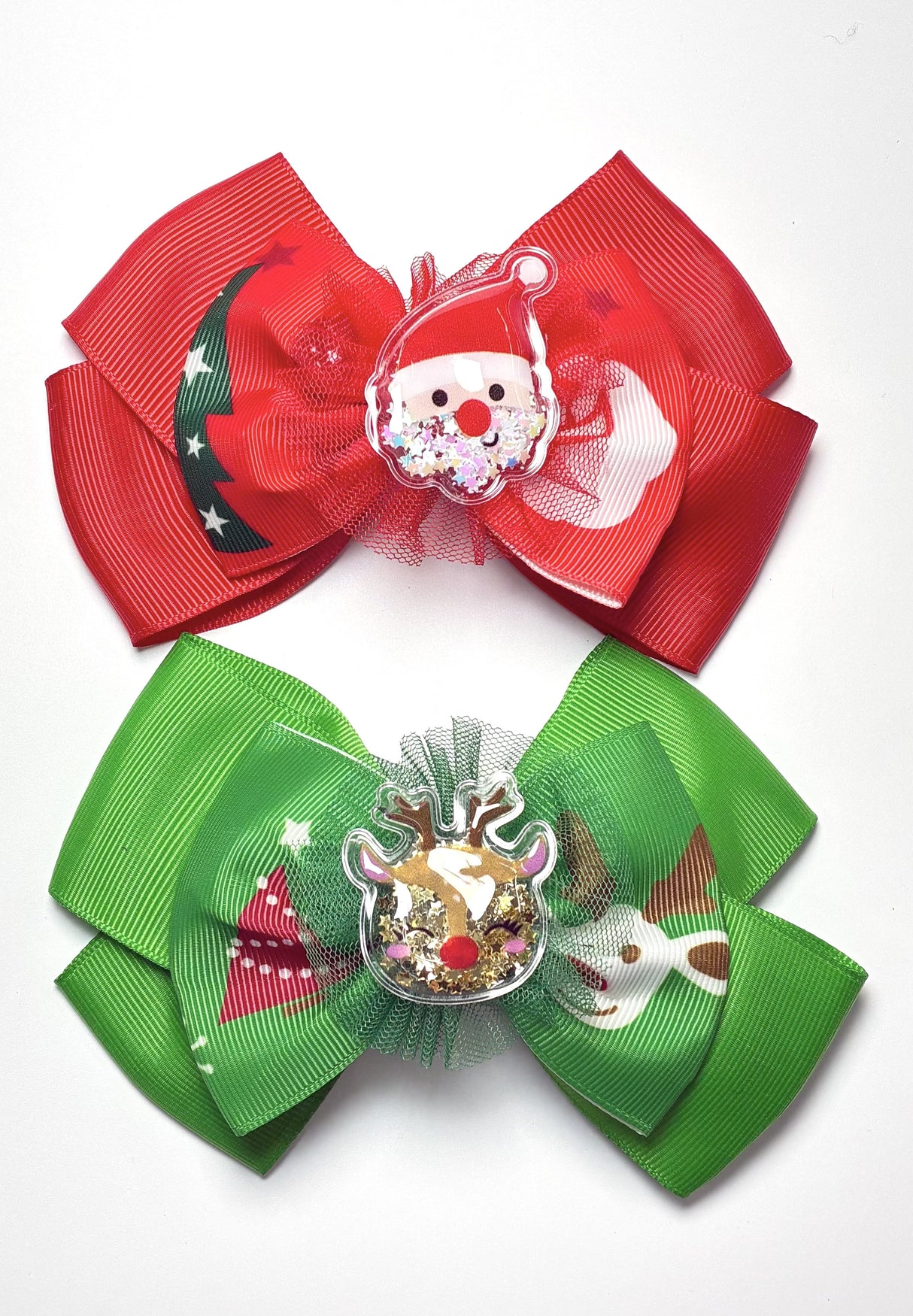 Fashion Christmas Design Large Hairbows #AHR2169 (12PC)