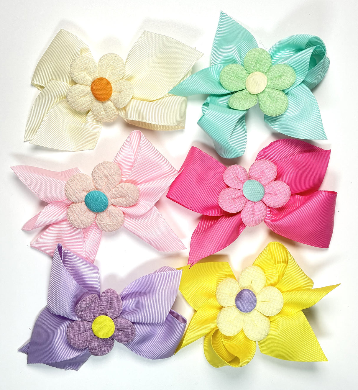 Fashion Flower Design Small Hairbows #AKD1312A (24PC)