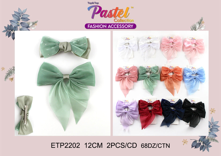 Fashion Long Strand Hairbows #ETP2202 (12PC)