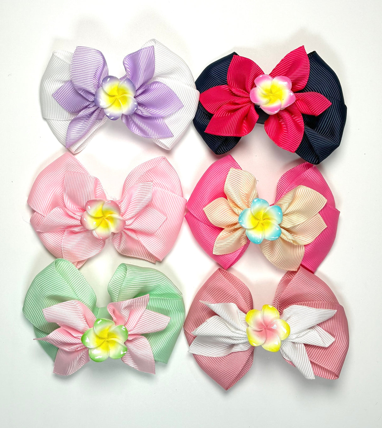 Fashion Tropical Flower Small Hairbows #MKC4753 (24PC)