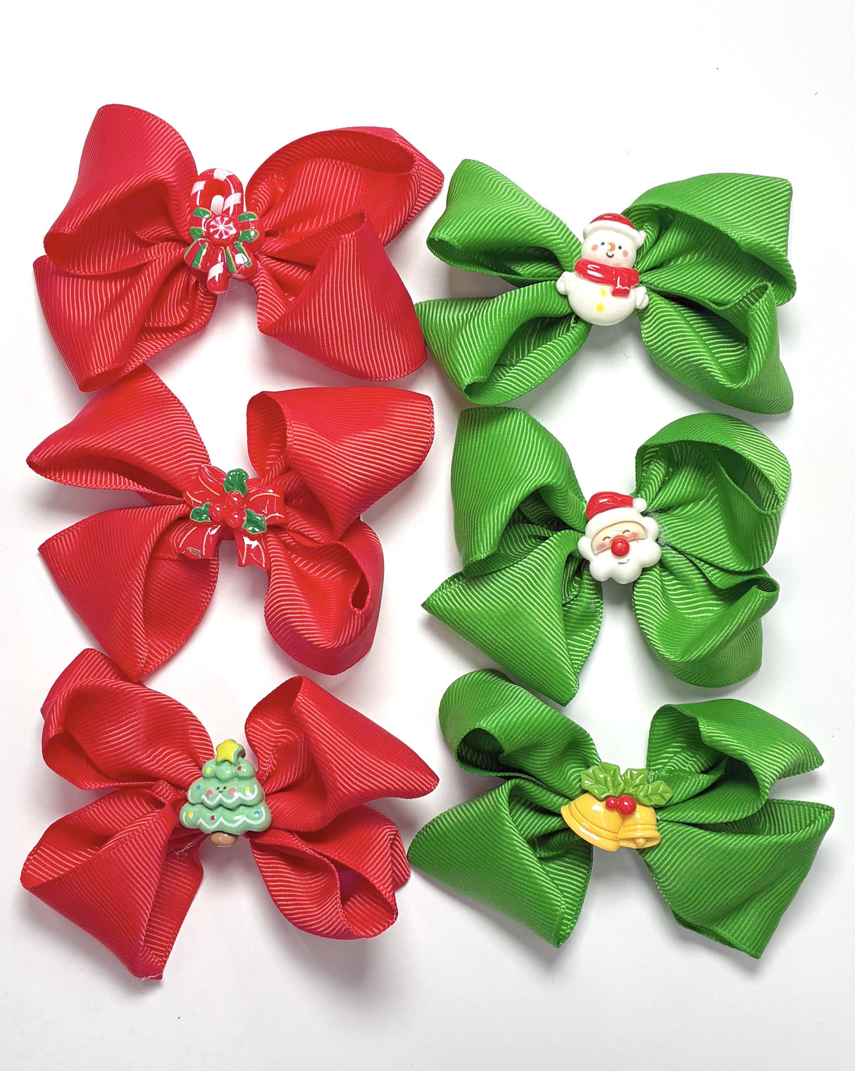 Fashion Christmas Design Small Hairbows #QR2130 (2 Dozen)