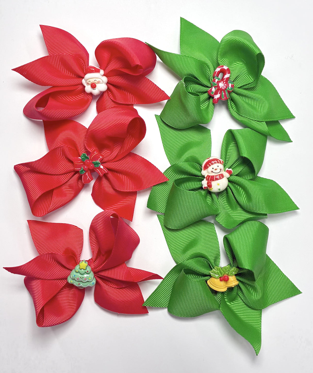 Fashion Christmas Design Small Hairbows #QR2131 (2 Dozen)