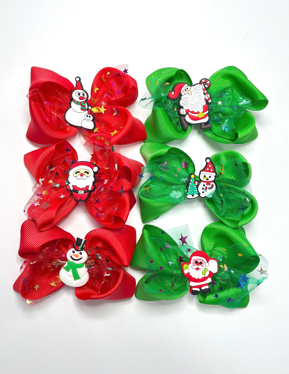 Fashion Christmas Design Small Hairbows #QR2246 (2 Dozen)