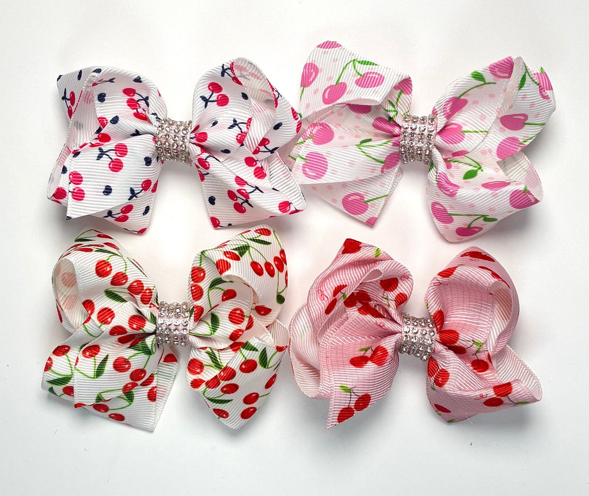 Fashion Cherry Design Small Hairbows #RBW1109R4 (24PC)
