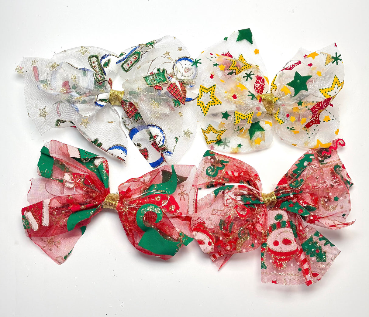 Fashion Christmas Design Light-Up Hairbows #SBW0615 (12PC)