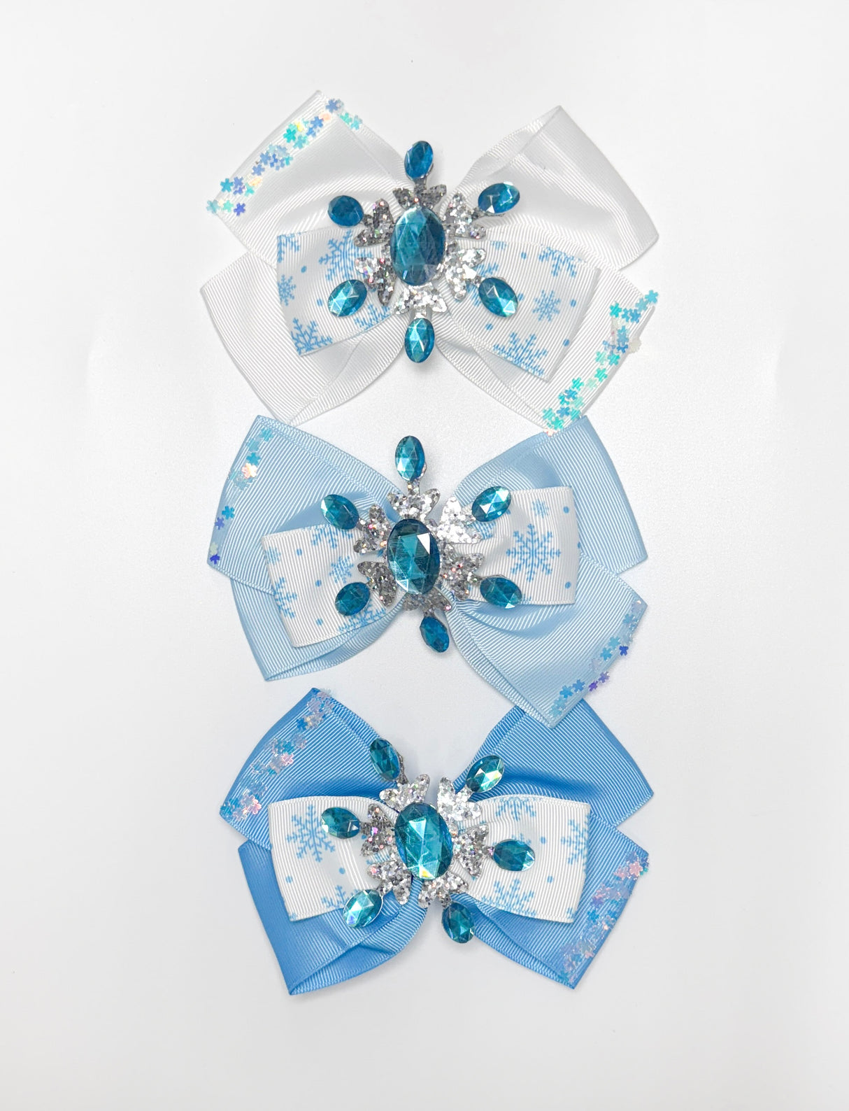 Fashion Snowflake Hairbows #XHR2368 (12PC)