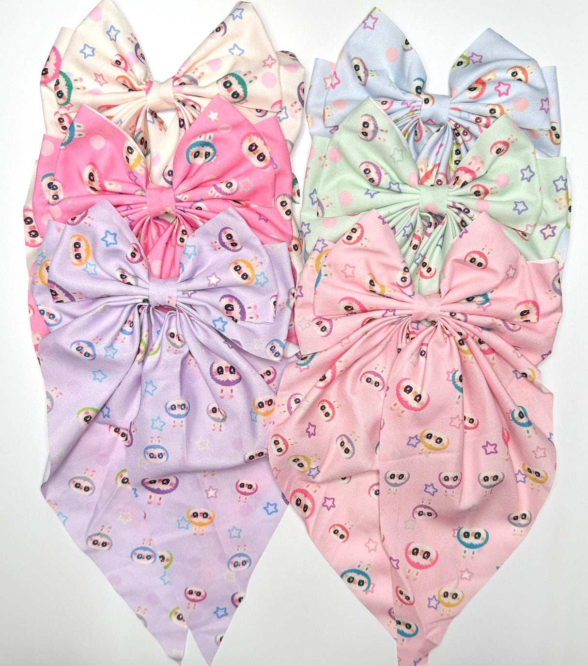 Fashion Little Monsters Long Tail Hairbows #H2389 (12PC)