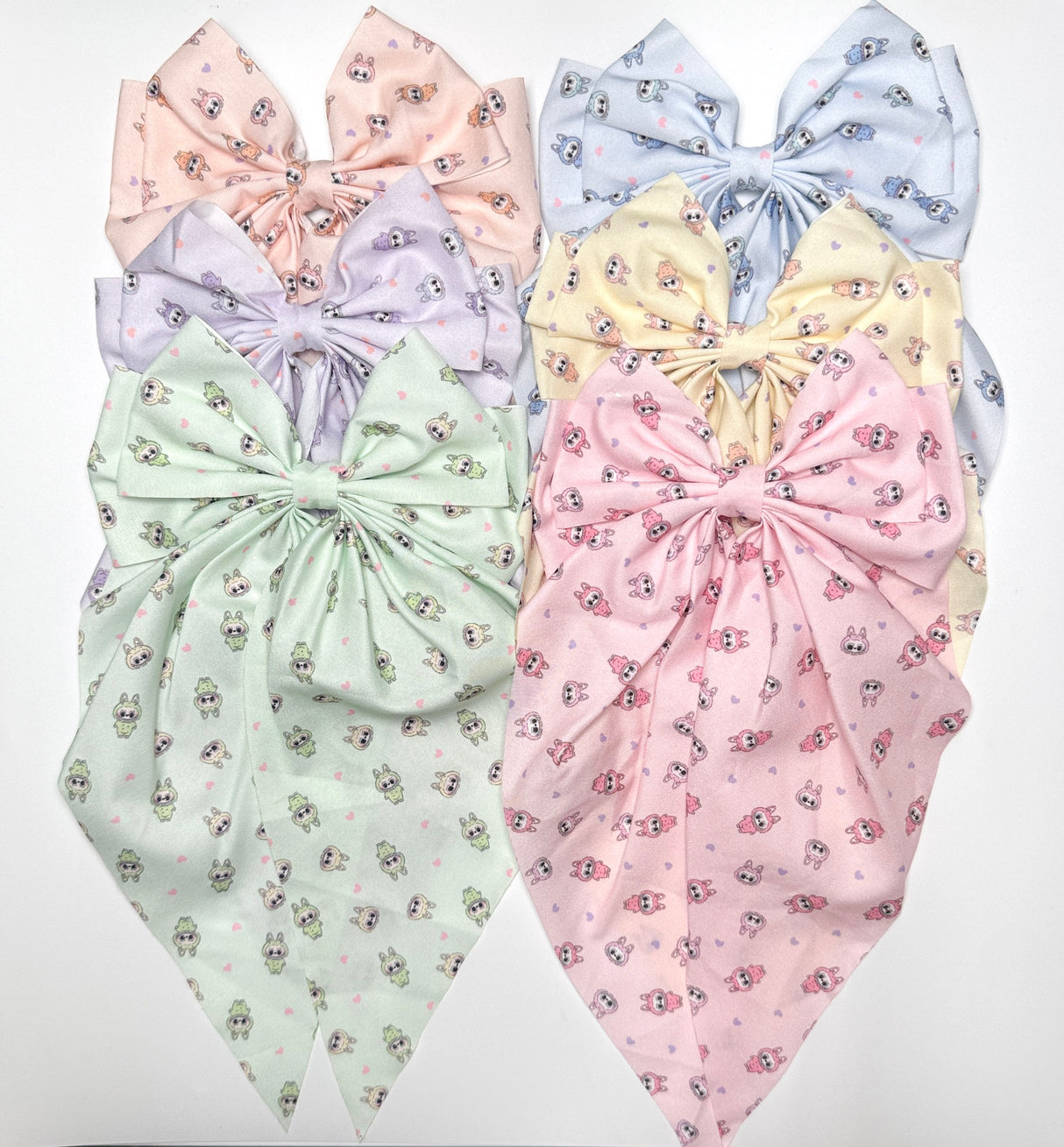 Fashion Little Monsters Long Tail Hairbows #H2388 (12PC)