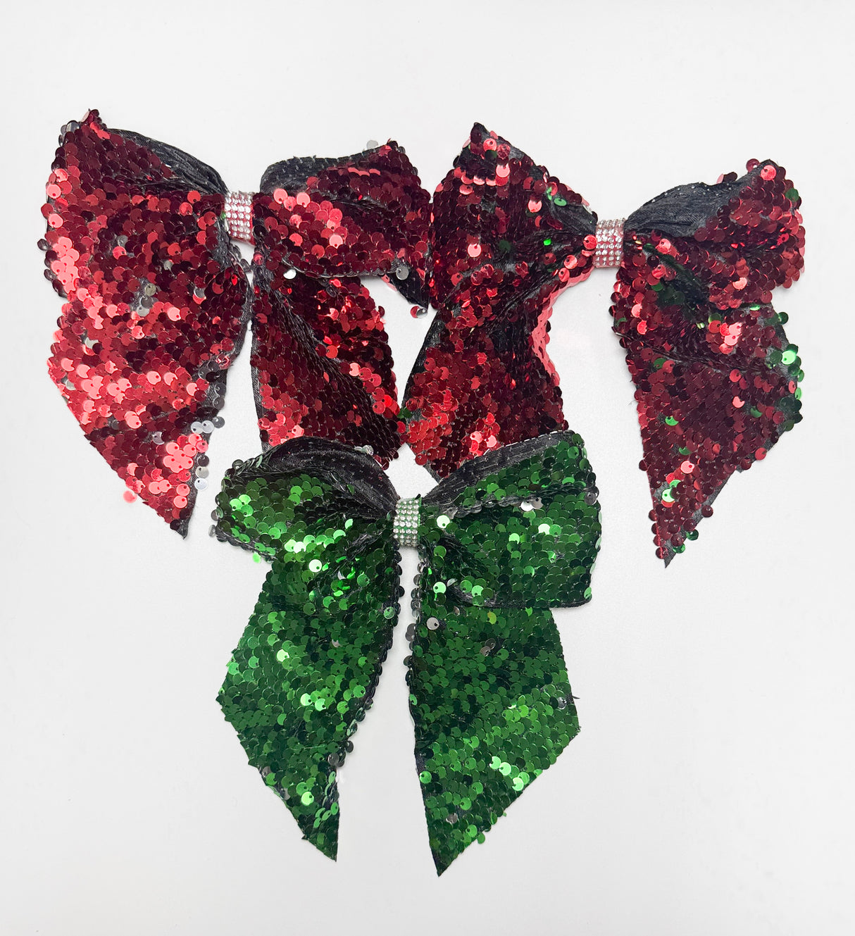 Fashion Holiday Sequins Hairbows #XHR2371 (12PC)