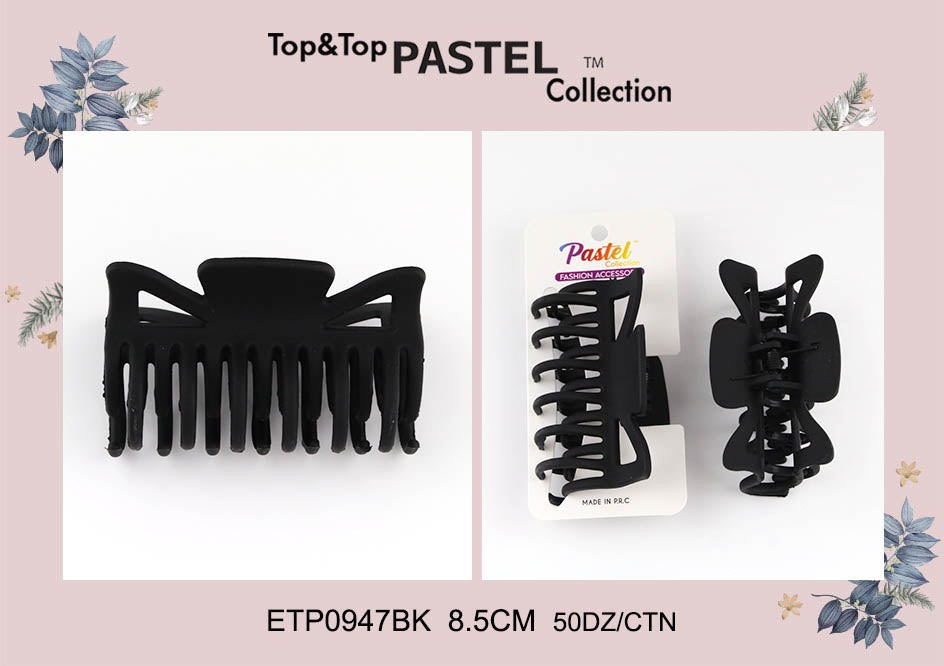 Fashion Hairclips #ETP0947BK - Black (12PC)