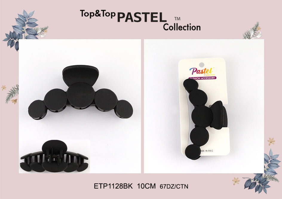 Fashion Hairclips #ETP1128BK - Black (12PC)