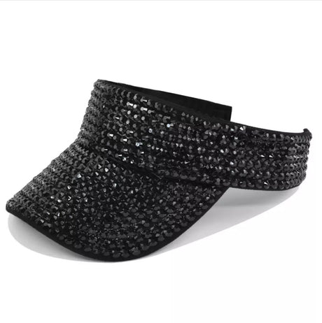 Fashion Visor Hat W/ Rhinestone Design #AT397 - Multiple Colors (PC)