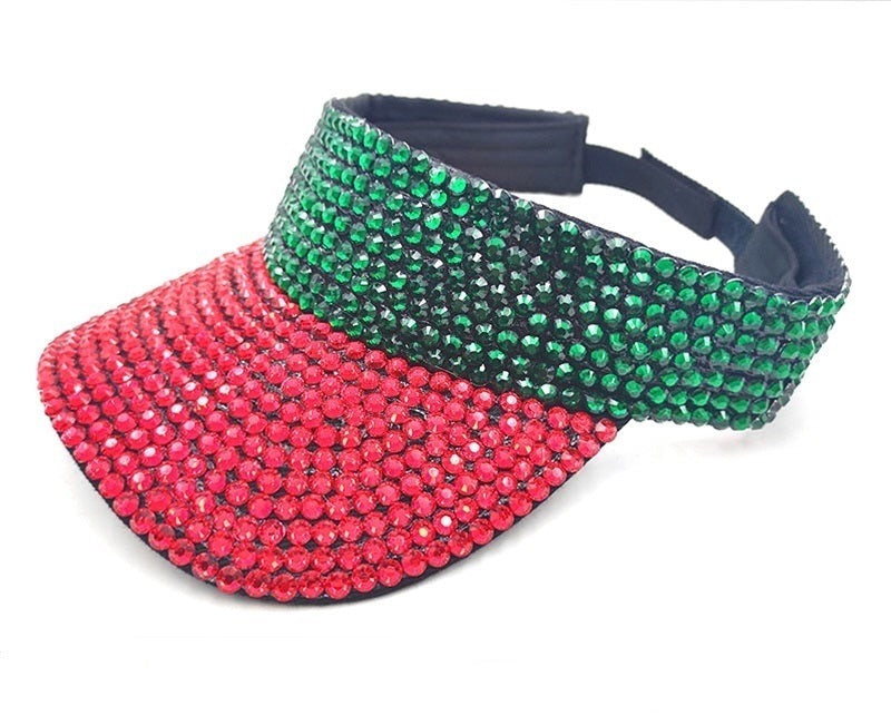 Fashion Visor Hat W/ Rhinestone Design #AT397 - Multiple Colors (PC)
