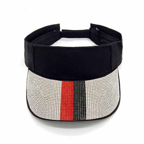 Fashion Visor Hat W/ Rhinestone Design #LH8162 - Multiple Colors (PC)