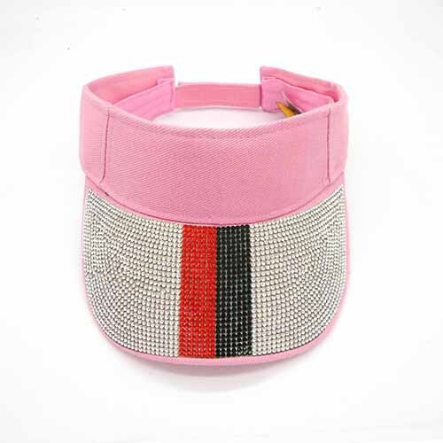 Fashion Visor Hat W/ Rhinestone Design #LH8162 - Multiple Colors (PC)