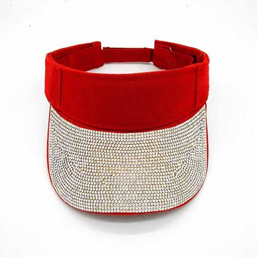 Fashion Visor Hat W/ Rhinestone Design #LH8162 - Multiple Colors (PC)