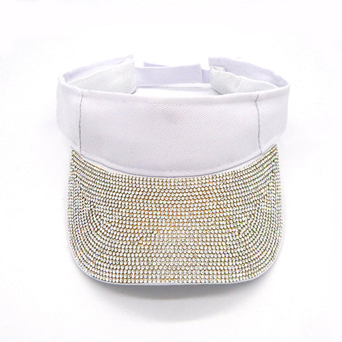 Fashion Visor Hat W/ Rhinestone Design #LH8162 - Multiple Colors (PC)