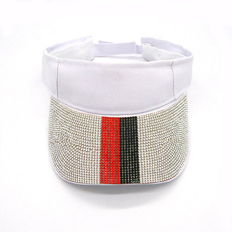 Fashion Visor Hat W/ Rhinestone Design #LH8162 - Multiple Colors (PC)