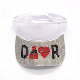 Fashion Visor Hat W/ Rhinestone Design #LH8162 - Multiple Colors (PC)