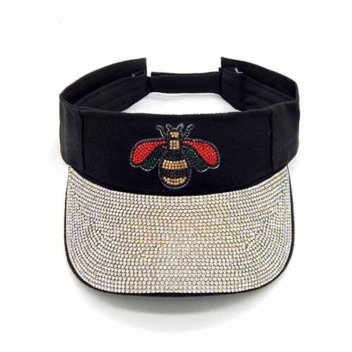 Fashion Visor Hat W/ Rhinestone Design #LH8229BEEBK (PC)