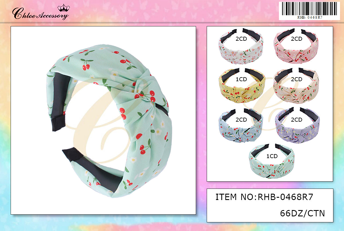 Fashion Cherry Design Headband #RHB-0468R7 (12PC)