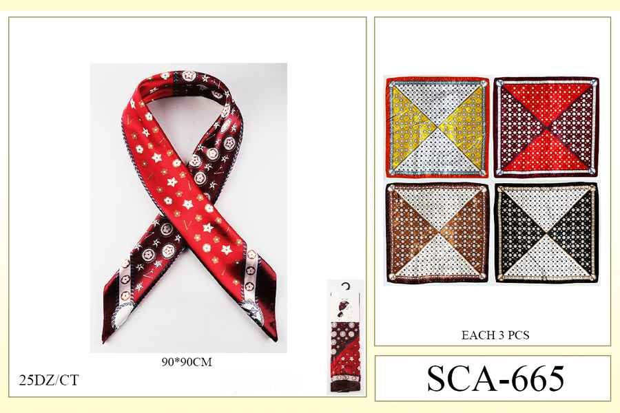 Fashion Designed Head Scarf #SCA665 (12PC)