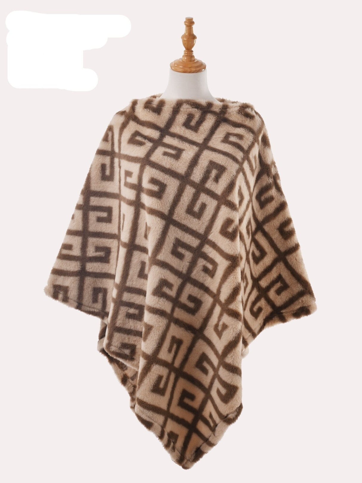 Winter Fashion Poncho Sweater #P6127 Khaki (PC)