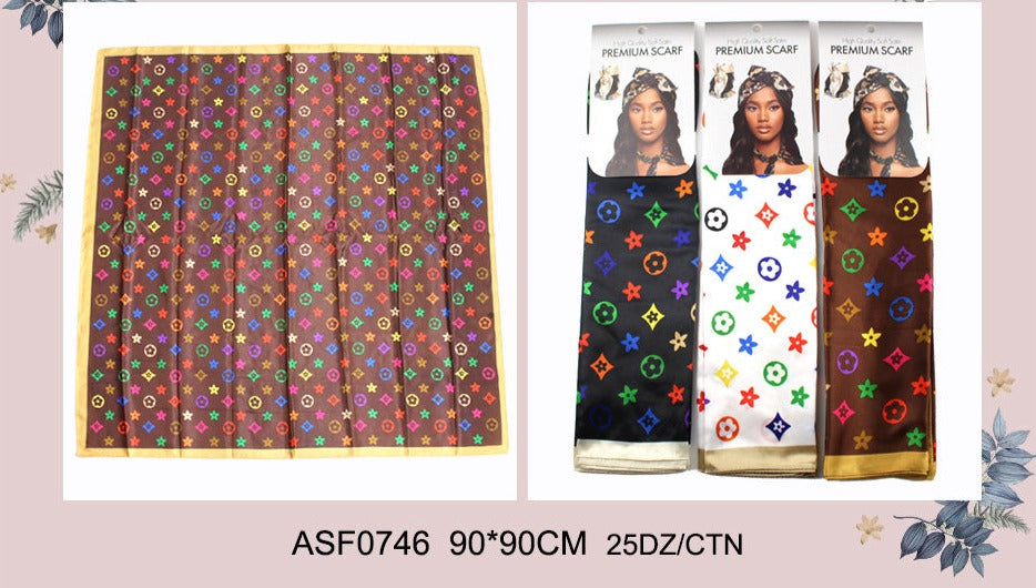 Fashion Designed Head Scarf #ASF0746 (12PC)