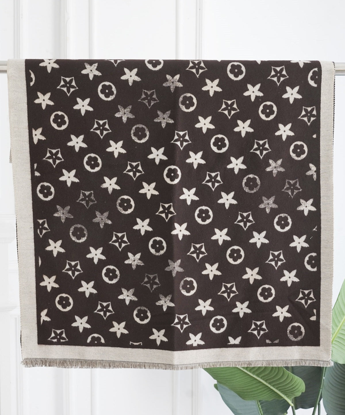 Fashion Design Shawls #AS622 Brown (PC)