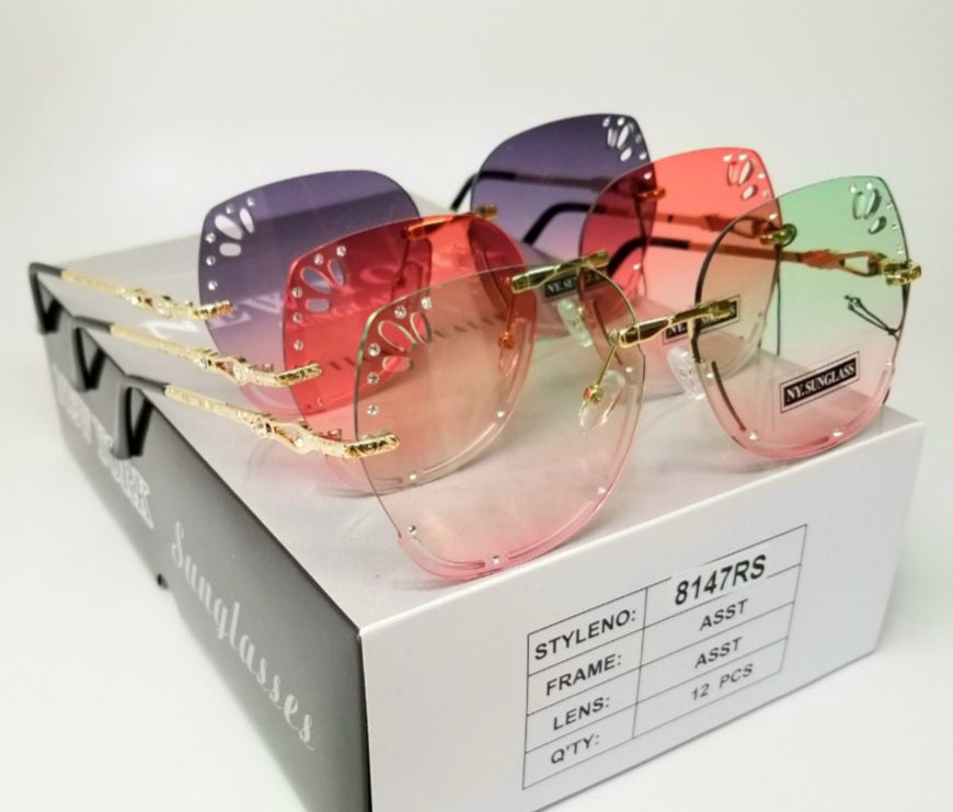 Wholesale Fashion Sunglasses #8147RS (12PC)